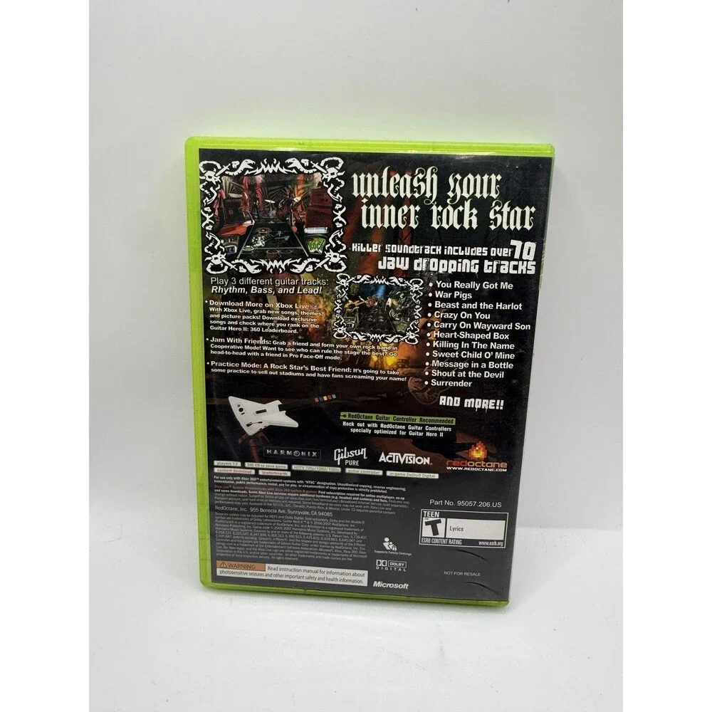 Guitar Hero II Microsoft Xbox 360 Game Complete CIB T Teen Activision Tested